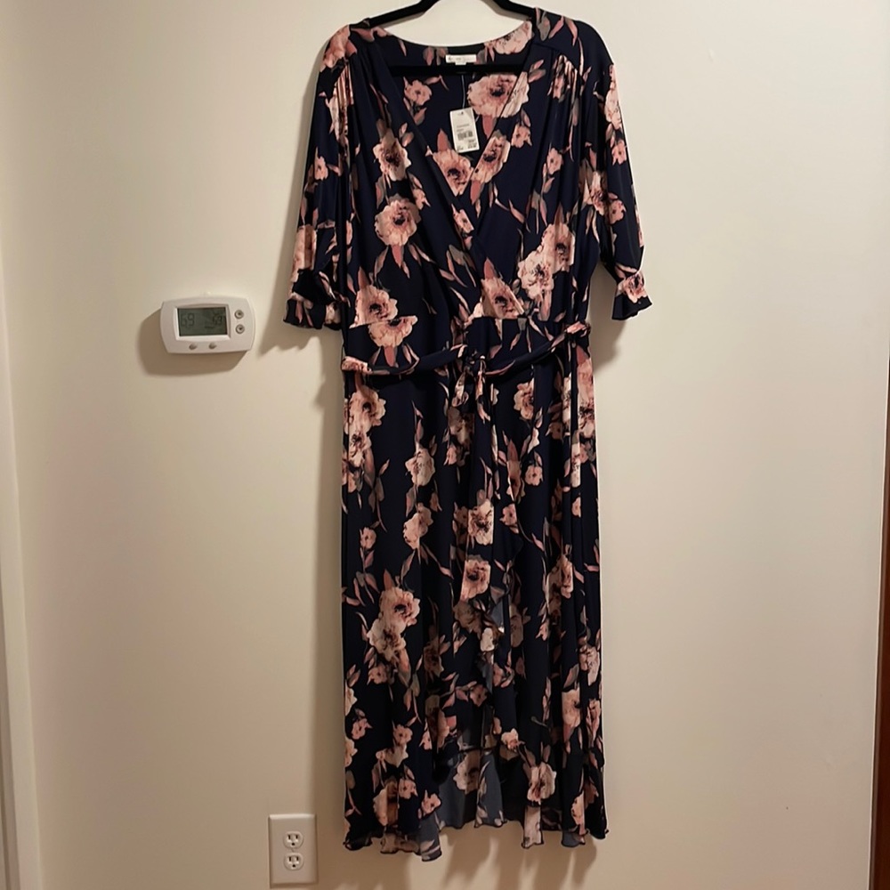 Navy floral dress